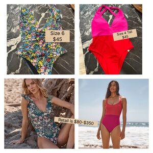 Summersalt Women's One Piece Swimsuit - Floral and Pink/Red